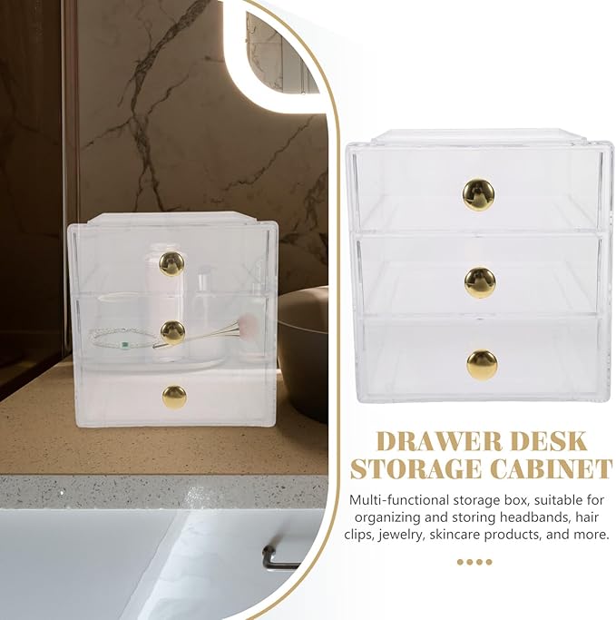 Alipis Organizer Clear Storage Box for Desktop Multi-use Storage for Cosmetics Jewelry Office Supplies Efficient and Space-saving Smooth