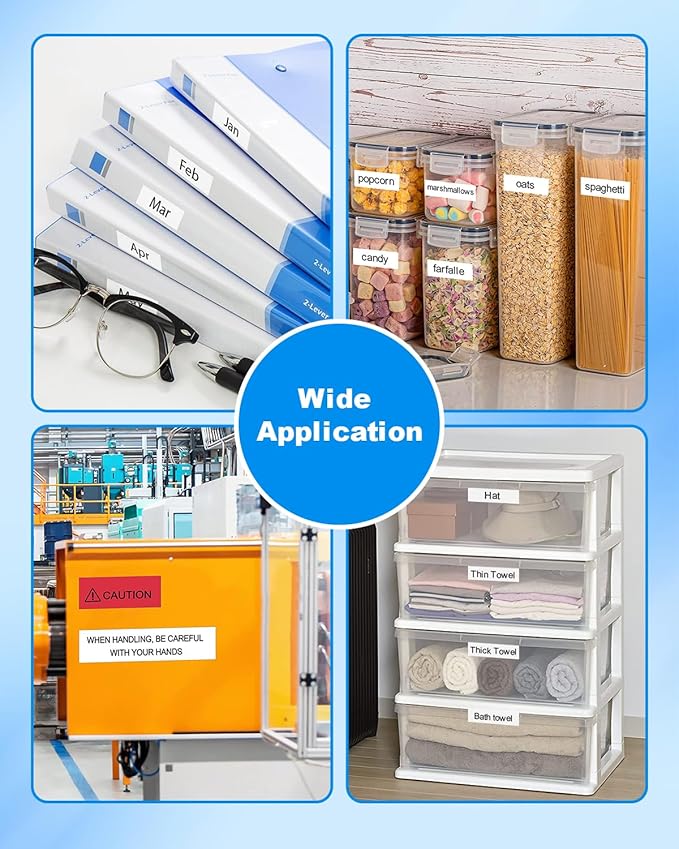 Label Maker Tape 12mm 0.47" Laminated White Replacement for Brother P Touch Label Tape TZe-231 TZe231 TZe TZ Tape Compatible with Brother PT-D210D210 H110 D200 D400 1280 D600 D610BT, 20-Pack