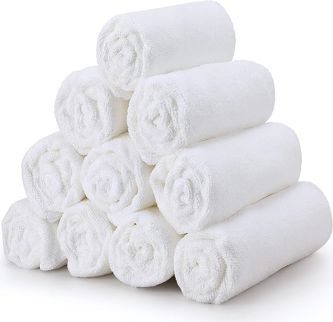 26 Pcs Salon Bleach Proof Towels Highly Absorbent Hair Towels Hand Facial Cloths Bleach Resistant for Salon Barber Spa Beauty Bath Hair Stylist(White,16 x 29 Inch,Classic)