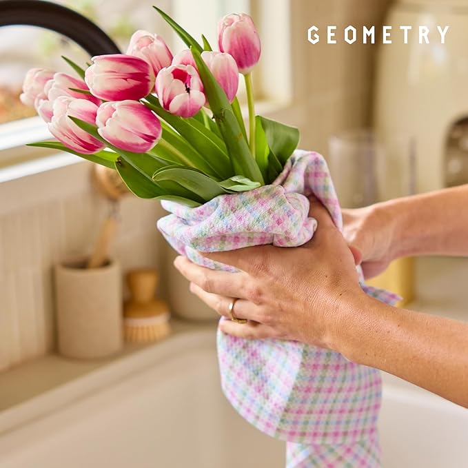 Easter Kitchen Tea Towel - Quick Dry Microfiber Cloth Dish Towels for Kitchen Drying - Premium Quick Dry Towel (Bunny Bloom, 1-Pack)