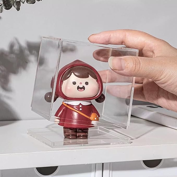 Acrylic Box Clear Box with Lid for Display, Plastic Square Cube 2 Pack Storage Contanier Party Decorative Boxes