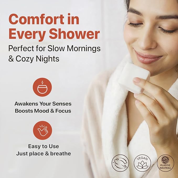 Shower Steamers Aromatherapy - USA Made with Natural Ingredients, Relaxation Gifts for Women & Men, Self Care Spa Day Essentials, Large Shower Tablets with Orange & Fir Essential Oil
