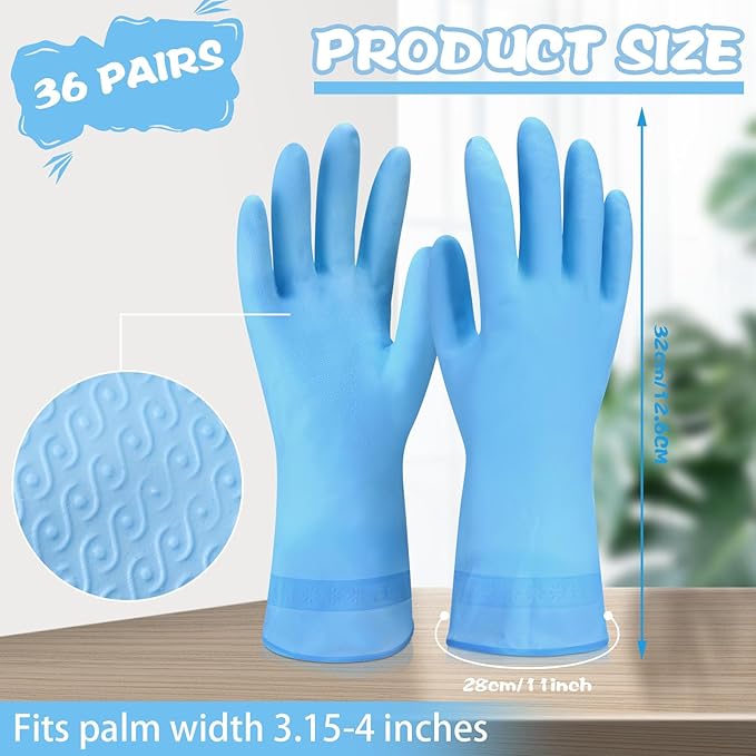 Rubber Reusable Gloves Long Household Dishwashing Gloves Kitchen Cleaning for Dishes Clean Gardening