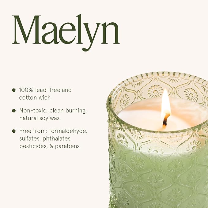 LA JOLIE MUSE Pistachio Macaron Scented Candle | Pistachio, Milk & Vanilla | 6 oz Natural Soy Wax | 40 Hours Clean Burn | Holiday Gift for Dessert Lovers | Seasonal Home Décor