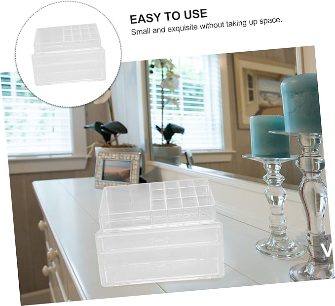 NOLITOY Type Makeup Storage Box Acrylic Lipstick Box Jewelry Organizer Desktop