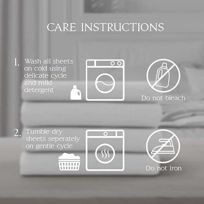 NORTHWEST Ashford Home Essentials Bedding, 4 Piece California King Size Sheet Set, Optical White