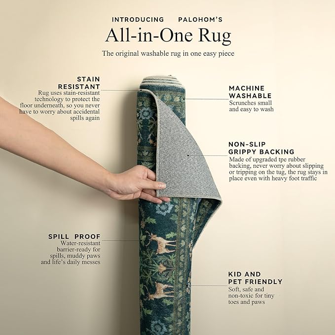 Washable Runners for Hallways Kitchen Rugs: 2'6"x8' Runner Rug Stain Resistant Non Slip Low Pile Soft Carpet Runners Rug for Entryway Hallway Bedroom Kitchen Indoor Laundry Room