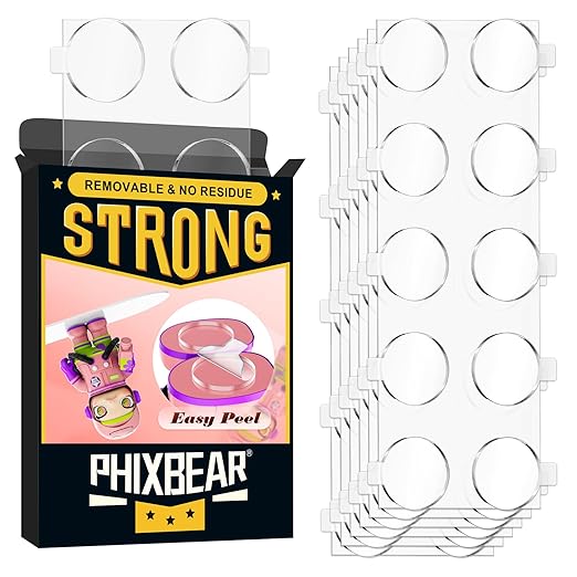 0.8in Clear Poster Putty with Pull Tabs, Removable No Damage Double Sided Adhesive Dots, Waterproof Heat Resistant Mounting Putty Sticky Tack (140)