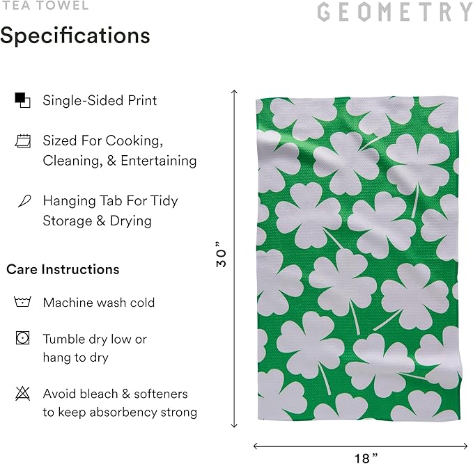 St. Patrick’s Day Kitchen Towels - Quick Dry Microfiber Cloth Dish Towels for Kitchen Drying - Premium Quick Dry St Patrick's Day Tea Towel - Lucky