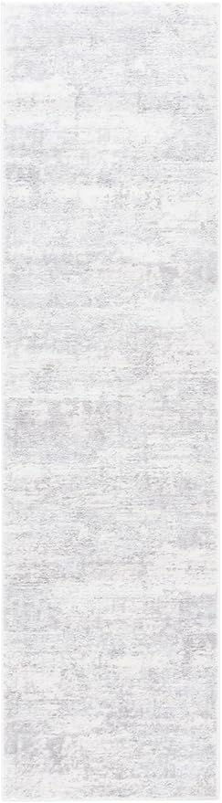 SAFAVIEH Amelia Collection Area Rug - 2'2" x 6' Runner, Ivory & Light Grey, Modern Abstract Design, Non-Shedding & Easy Cleaning, Ideal for Living Room, Hallway, Foyer, Entryway, Bedroom (ALA700F)
