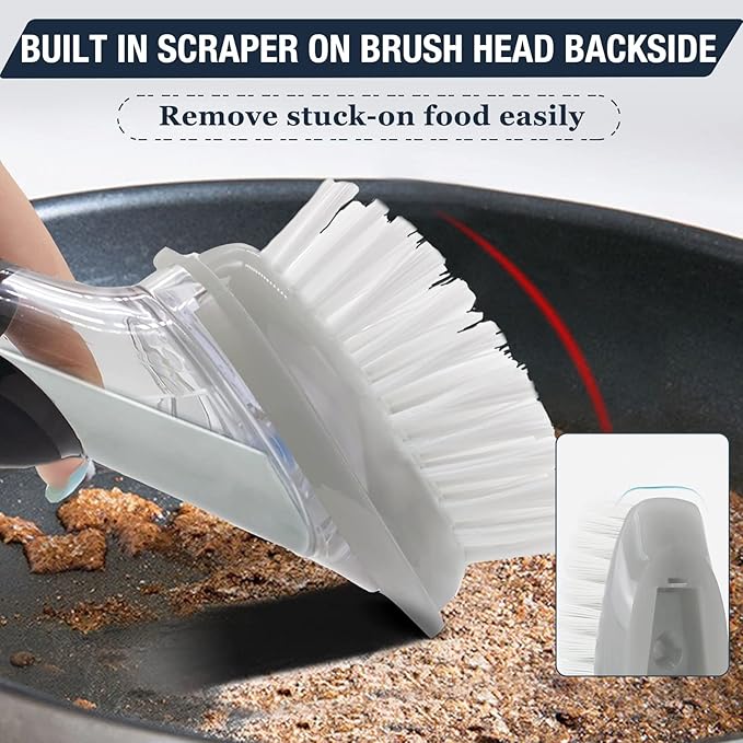 Palm Brush Refills for OXO (New Generation) - 1 Count, White, Plastic/Nylon Bristles, Plastic Handle, Dish & Utensils