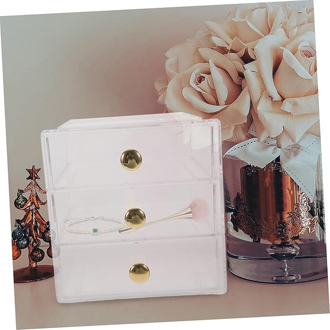 Three-layer Drawer Storage Box Makeup Organizer Desktop Drawer Organizers for Sundrys Kitchen Countertop Lids