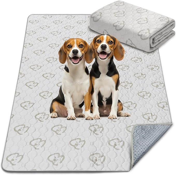 FXW Washable Pee Pads for Dogs, Puppy Pads with Super Absorbent, Specifically Designed for FXW Rollick/Homeplus 32/40/45inch 6 Panels Dog Playpen, 43" x 71" Rectangle, Khaki, 1 Pack