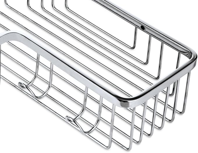 Shower Corner Shelf,304 Caddy Stainless Steel Rustproof,Soap Caddy Shower Organizer Wall Mounted Basket,Polished Finish，Right-Angle Basket
