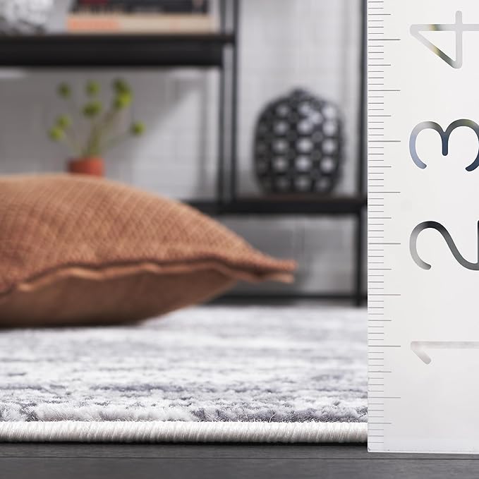 SAFAVIEH Amelia Collection Area Rug - 2'2" x 4', Charcoal & Ivory, Modern Abstract Design, Non-Shedding & Easy to Clean, Ideal for Hallway, Foyer, Entryway, Accent Space (ALA705H)