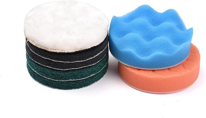 12PCS/Set Electric Drill Brush Scrub Pads Kit Power Scrubber Cleaning Kit Cleaning Brush Scouring Pad for Carpet Glass Car Clean