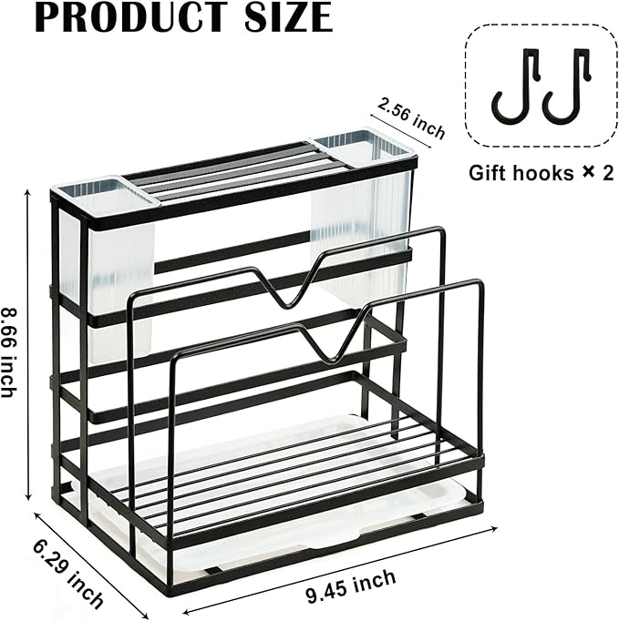 Universal Knife Block Holder, Kitchen Knife Holder Storage Organizer, Stainless Steel Cutting Board Rack Pot Pan Lid Holder for Countertop, Cabinet