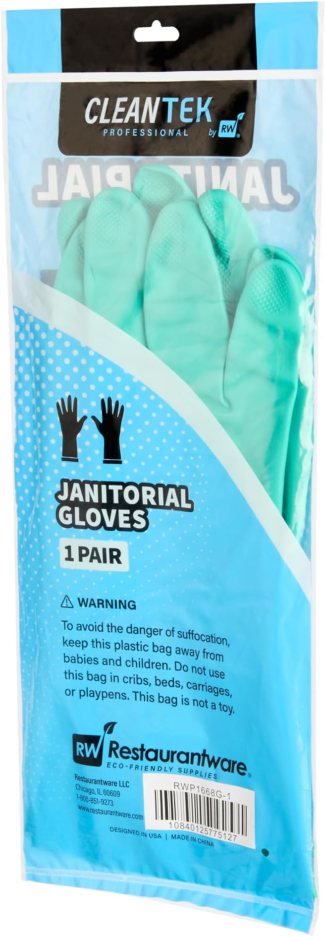 Green Cleaning Gloves 10 Pairs 15 Mil Thick XXL Heavy-Duty Nitrile Gloves With Long Cuff No-Latex Flock Lining For Use In Hospitals, Laboratories, Kitchens and Households