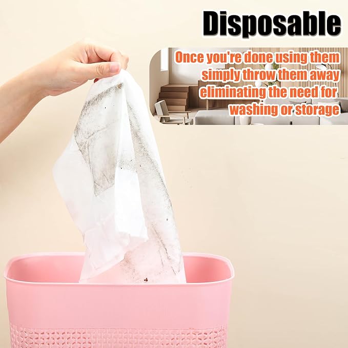 100 Counts Sweeper Wet Mopping Cloths Compatible with Swiffer 17.7'' x 11.8'' Large Wet Mop Pads Refills XL Disposable Floor Wipes Duster for Sweeping Scrubbing Cleaning Wood Hardwood Tile
