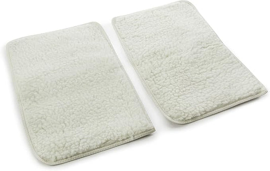 Sherpa Replacement Liners for Travel Pet Carriers - Soft Absorbent Cat & Dog Kennel Pad with Waterproof Backing, Machine Washable Crate Pads, 19x12.25in - 2 Pack, White, Large