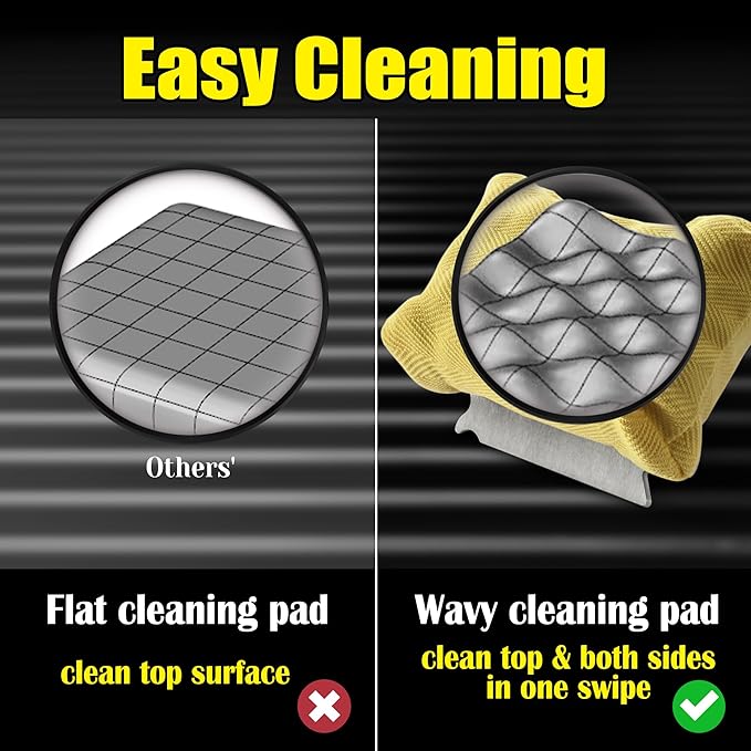 Grill Brush Bristle Free Safe Steam Cleaning Tool, Replaceable Head for Any Grate Type - 17” Long Handle w/One-Fit-All Scraper - BBQ Accessories Cleaner for Outdoor Grill - Gifts for Men/Dad