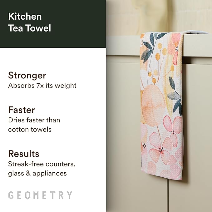 Kitchen Tea Towels - Quick Dry Microfiber Dish Towels for Kitchen Sleepy Fields, 18" x 30" 1 Pack