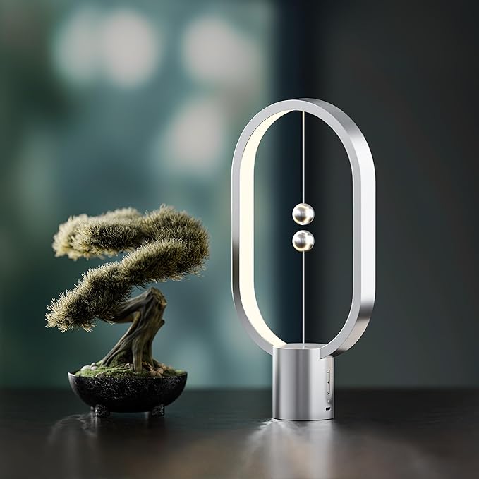 Balance Table Lamp - Rechargeable Bedside Lamp with Touch Dimmer
