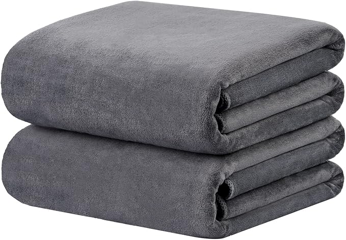 Bath Sheet Towels Set of 2, Extra Large Microfiber Towel for Adult, 40" x 80",Oversized, Soft Super Absorbent Fast Drying, Perfect for Shower, Sauna, Gym, Beach, Sport, Fitness, Yoga, Grey