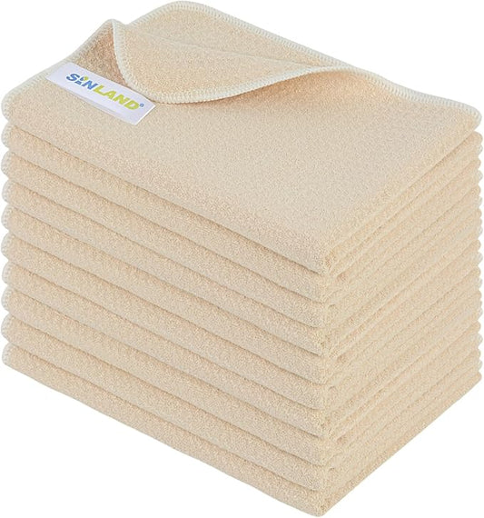 Microfiber Dish Towels for Drying Dishes Premium Sublimation Blank Towels Fast Drying Tea Towel Polyester Kitchen Towel 16 Inch X 24 Inch 10 Pack Cream