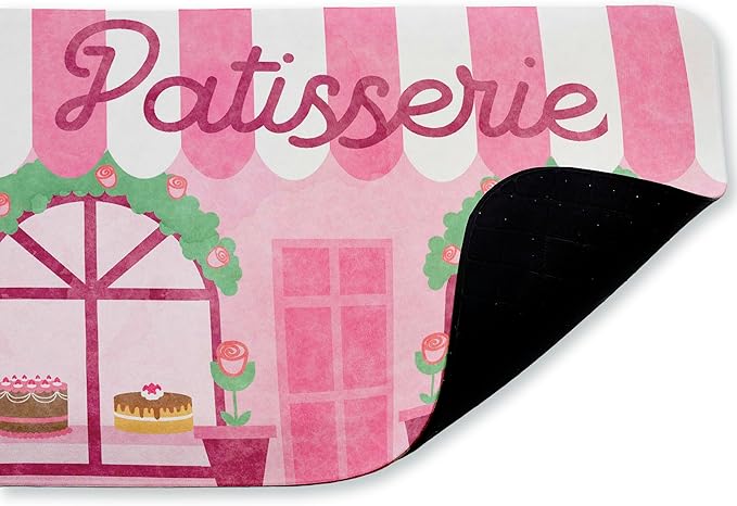 Patisserie Kitchen Baked Goods Anti-Fatigue Floor Mat, Ergonomic Cushioned Kitchen & Standing Mat with Non-Slip Backing, Eco-Friendly Comfort Mat, Design by Lil' Rue, 30"x18"