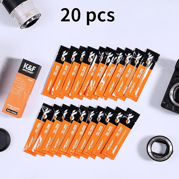 10Pcs Microfiber Cloths & 20 Pcs Full-Frame Sensors Cleaning Swabs