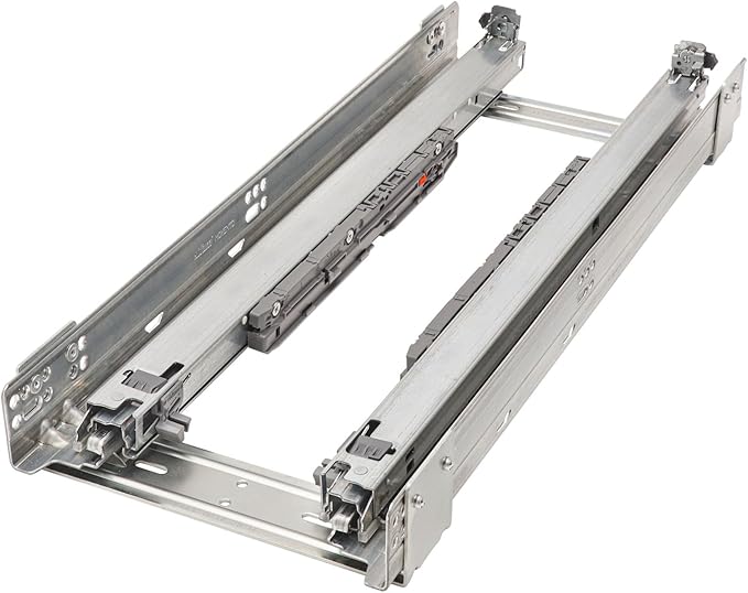 Rev-A-Shelf 8" Pullout Storage Organizer for Base Kitchen/Bathroom Cabinets, Spice Rack Pantry Shelves with Soft-Close Slides, Wood, 448-BDDSC-8C