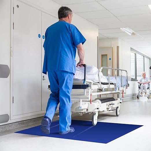 Sticky Mat Tacky Adhesive Pads 300 Sheets, 30 Sheets/Pack, 24'' x 36''/ 60 x 90 cm, Thickened Cleaning Mats for Shoes, Construction, Cleanroom, Laboratories, Hospitals, Dogs, Pets, Home- Blue