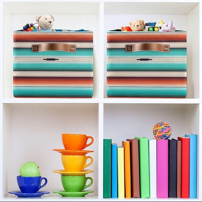 Mexico Rectangular Storage Basket Organizer Bin Shelf Baskets For Clothes Gifts For Home Office Dorm
