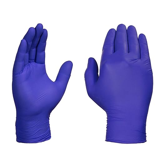 AMMEX Indigo Nitrile Disposable Exam Gloves, 3 Mil, Latex & Powder Free, Food-Safe, Textured, Non-Sterile, Large, Box of 100