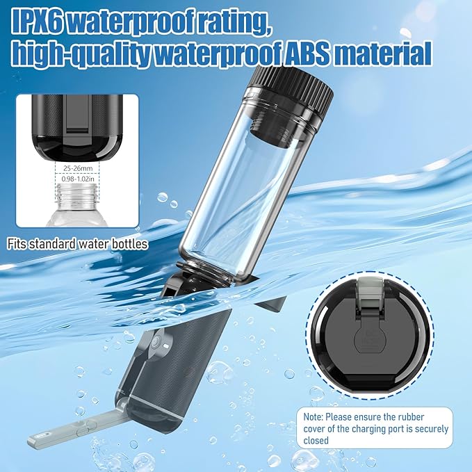 Heated Portable Bidet for Travel, JUTIMER 7500mAh Rechargeable Travel Bidet Sprayer with 200ml Bottle, Waterproof Handheld Bidet for Personal Hygiene Cleaning