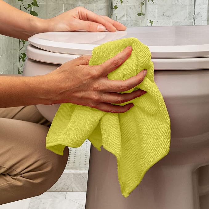 Avalon Towels Microfiber Cleaning Cloths (Value Pack of 36) - Size 16 x 16 Inches, Highly Absorbent Cleaning Rags, Lint Free, Reusable and Washable, Microfiber Towels for Cars