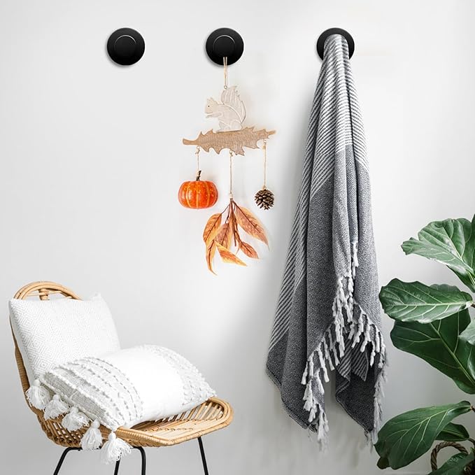 2 Pack Suction Cup Hooks for Shower, Suction Cup Towel Hooks for Bathrooms,Adhesive Wall Hook, SUS304 Waterproof Stainless Steel Hooks for Bathroom, Bedroom, Kitchen, Hotel and Office