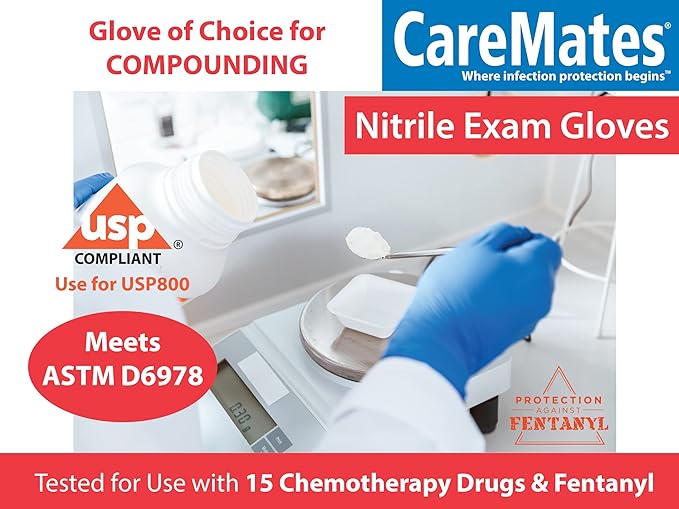 Nitrile Medical Exam Gloves, Latex Free Rubber, Powder Free, Extra Strong, 4 Mil Thick, Certified for Home Infusion, First Aid, Food Safe, Cleaning Gloves, Medium, 200-Count