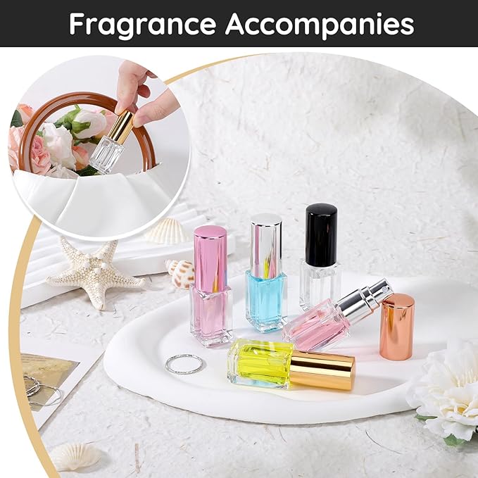 Segbeauty 40pcs 0.1oz Mini Spray Bottle Empty, Perfume Travel Refillable Atomizer Sprayer, Bulk Perfume Atomizer with Transfer Tool, 3ml Small Fine Mist Travel Cologne Sprayer Bottle Fragrance