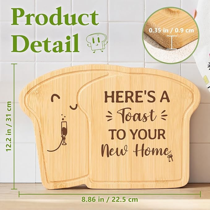 Craftique Funny House Warming Gifts New Home, New Home Cutting Board Essential/Gift Ideas, House/Kitchen/First Apartment Essential, Cute Novelty Housewarming Gifts for Women/Men/Couple/New Homeowner