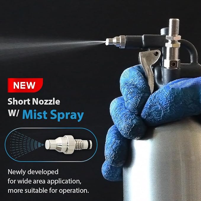 FIRSTINFO A1634 Patented Max. Pressure 110 psi 650ml Aluminum Canister Aerosol Refillable Fluid Storage Spray Can/Pneumatic Compressed Air Sprayer