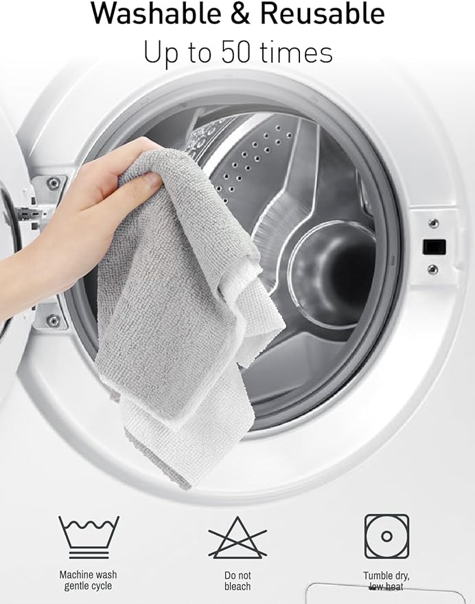 Fantasticlean Microfiber Towels Bundle, 75 Sheets Tear Away Cleaning Cloth Roll and 2 Pack Premium Drying Towel, for Home, car, Outdoor