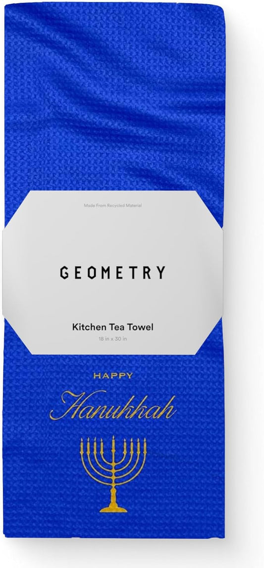 Christmas Kitchen Towels - Quick Dry Microfiber Cloth Dish Towels for Kitchen Drying - Premium Quick Dry Towel (Happy Hanukkah, 1 Pack)