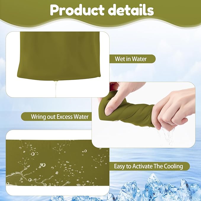 Cooling Towel Bulk - Neck & Face Cool Chilly Towels Microfiber Breathable Sport Sweat Rag for Gym, Yoga, Travel, Camping, Running, Outdoor