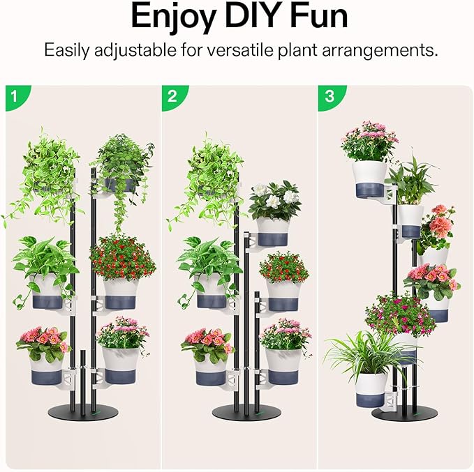 Metal Plant Stand and 0.5Gal Handheld Garden Sprayer, 2L Pump Sprayer, 68 Oz Water Spray Bottle with Safety Valve, Adjustable Nozzle