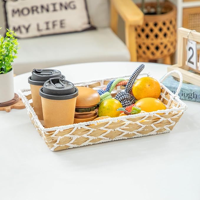 Shelf Storage Basket for Pantry Organization and Storage External Handle Storage Basket 1-Pack