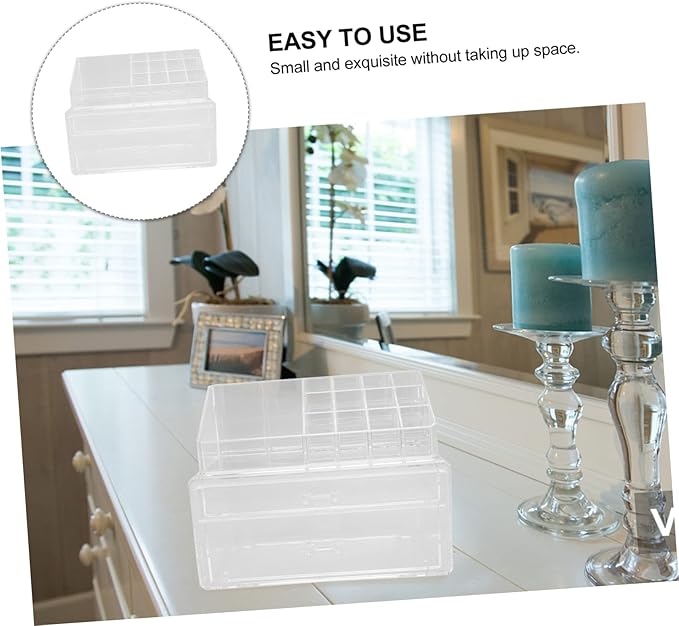 minkissy Stackable Acrylic Cosmetics Storage Box Drawer Makeup Organizer for Lipstick and Jewelry Versatile Home Supplies for Beauty Enthusiasts