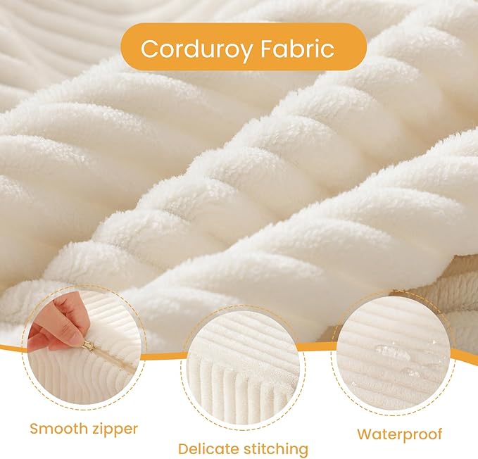 Folding Mattress Full Size, 3 in 1 Convertible Sofa Bed Fold Out Couch Bed Floor Couch Lounge Sleeper Mattress for Living Room, Guest Room, High-Density Memory Foam 5'' Thickness, Beige, Corduroy