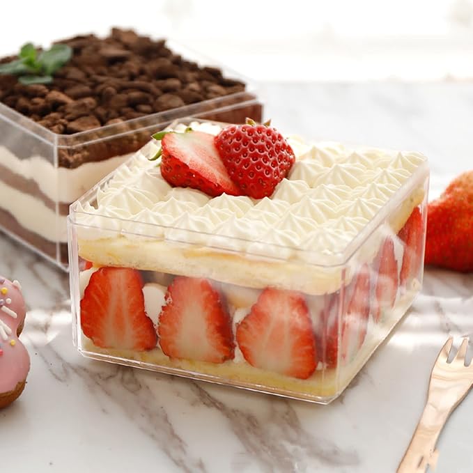 KissYou Acrylic Box Clear Display Box with Lid Jewelry Storage Container Party Decoration
